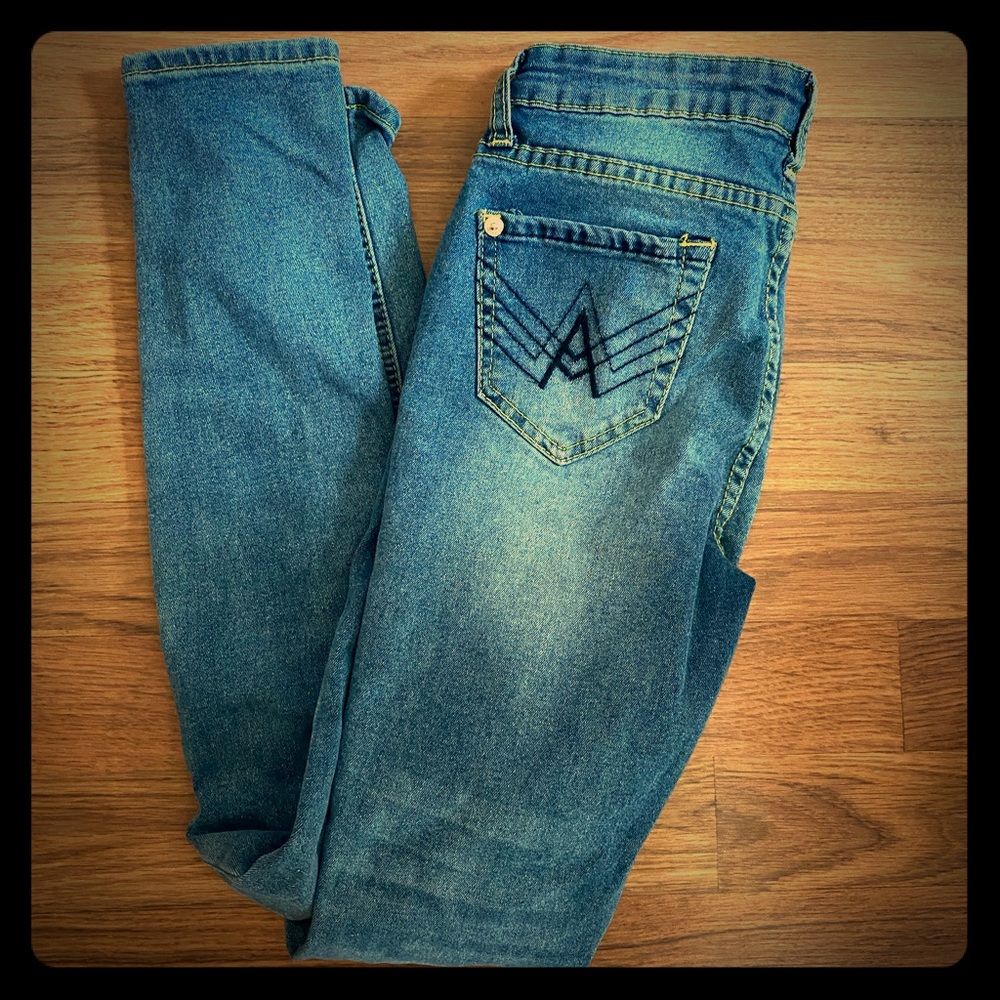 7 for all mankind girls 12 distressed skinny jeans